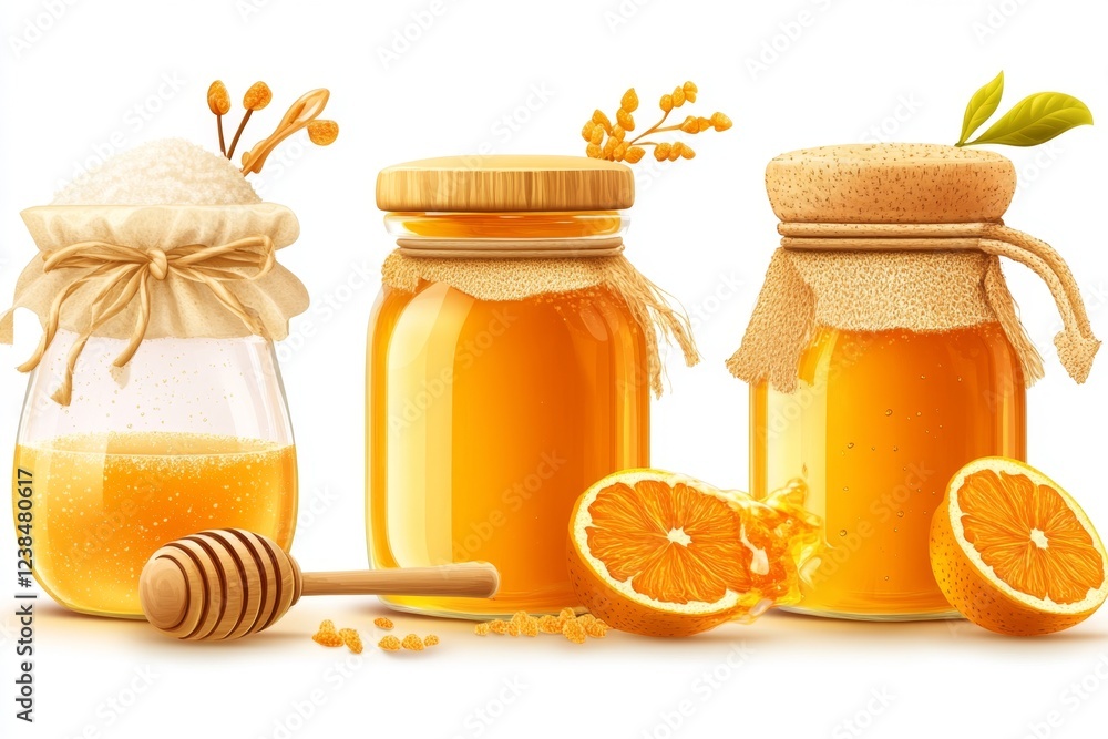 Aufkleber a clean 2d infographic-style image showing common ingredient substitutions (like honey for sugar) wi