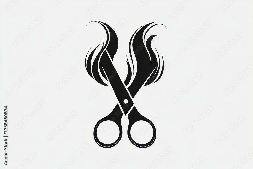 Aufkleber A clean, geometric icon of a line being cut by a pair of scissors, representing the act of terminating a connection