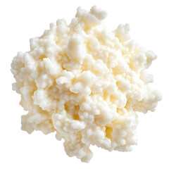 Creamy White Kefir Texture on transparent background.