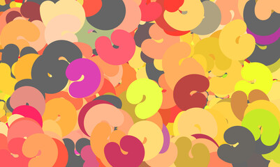 Abstract multicolor doodle background for positive wallpaper, pattern, art print, etc