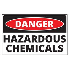 Fototapeta premium Danger hazardous chemicals sign on a white background