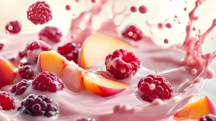 ice cream with fruits
