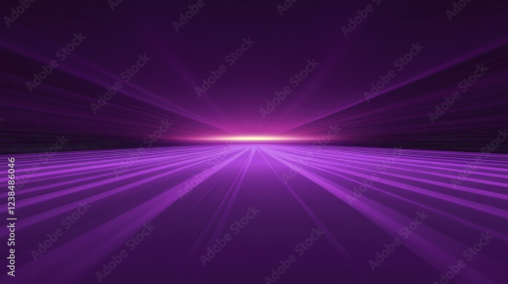 Poster Abstract purple gradient background with a minimalistic platform in the center, ready for product display.
