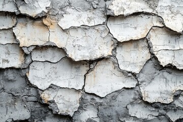 Fototapeta premium Cracked and weathered painted surface texture