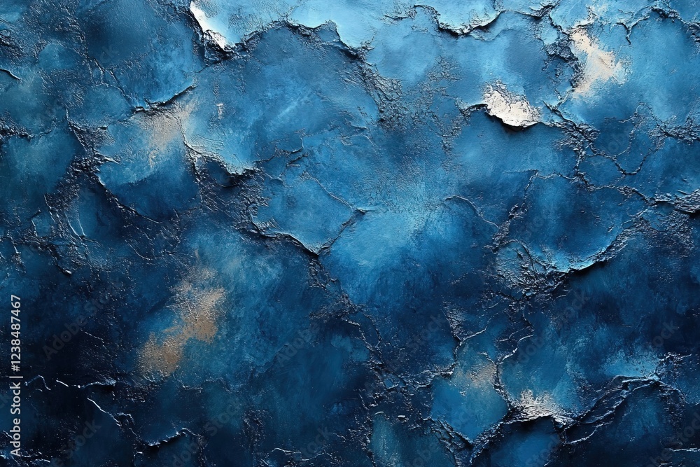 Aufkleber blue textured surface with uneven spots and layered background for web design