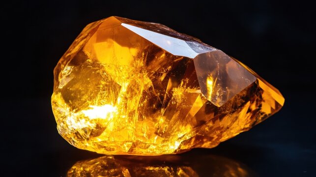 topaz gemstone on black background

