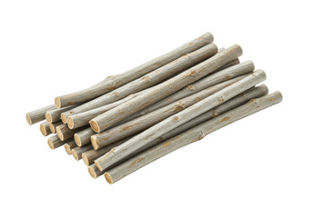 Silvervine sticks isolated on white background, no depth of field, sharp.