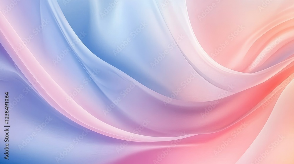 Poster dynamic abstract background featuring smooth gradient waves in blue and pink hues for a tech-driven 