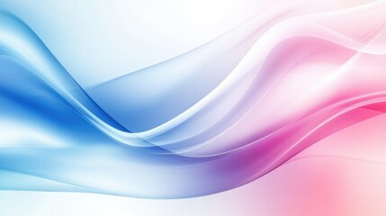 Fototapeta premium Dynamic abstract background featuring smooth gradient waves in blue and pink hues for a tech-driven feel.