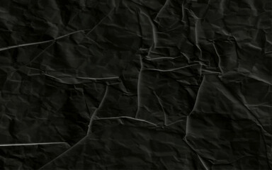 Wrinkled black paper texture background wallpapers design template blank with place for text , damaged black paper texture as easy background.