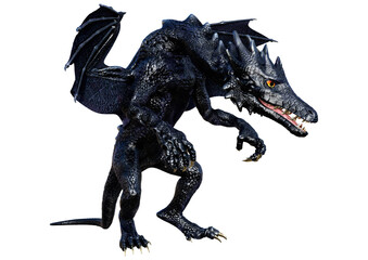 Fototapeta premium 3D Rendering Fairy Tale Dragon on White