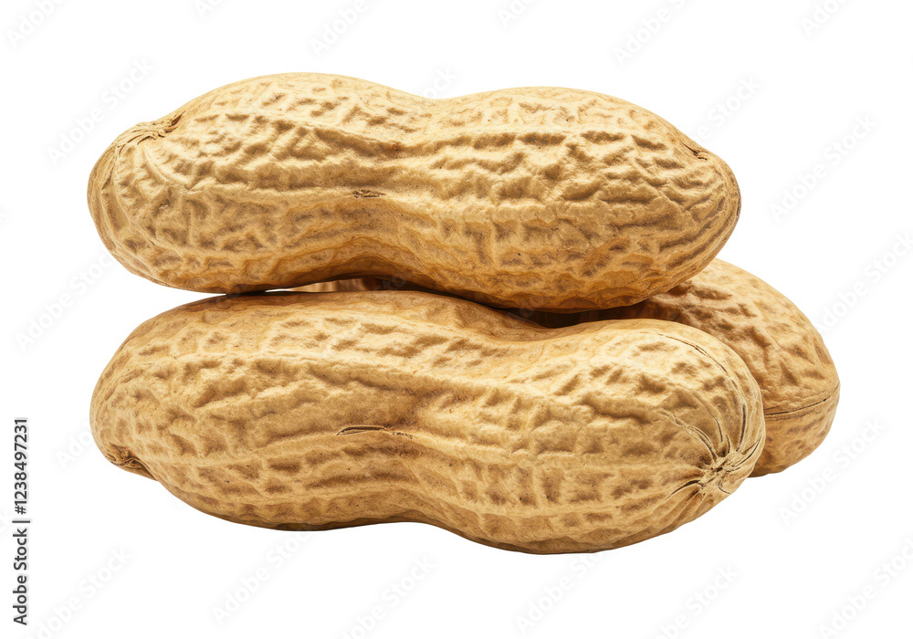 Poster big peanut set isolated on white background, no depth of field, sharp.