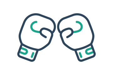 Boxing glove icon. line icon style. icon related to gym and fitness. gym elements vector illustration