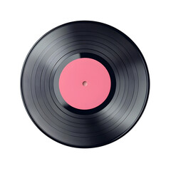 Vinyl record on transparent background