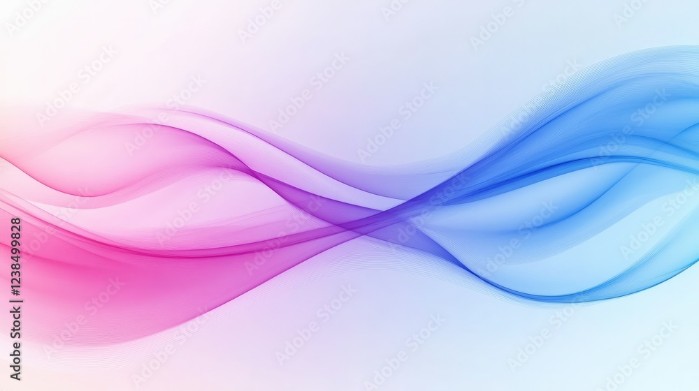 Poster modern tech gradient waves in neon blue and pink tones, creating a vibrant and energetic abstract pa