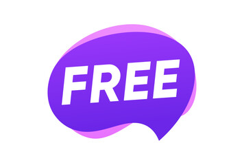 Free Label Speech Bubble Icon Vector Design

