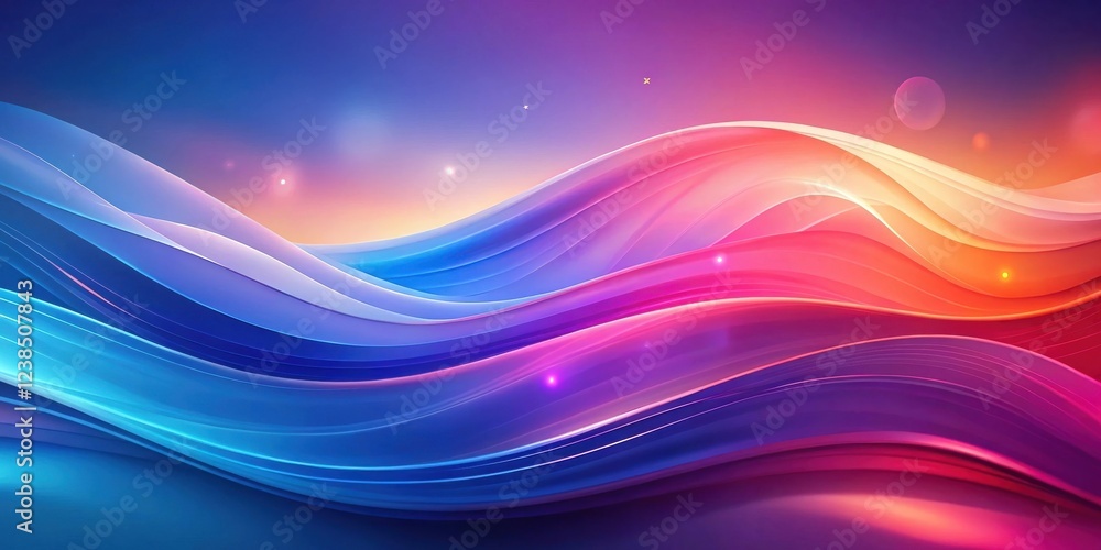 Poster abstract colorful waves flowing in a vibrant gradient pattern