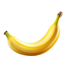 Freshly Ripe Banana Isolated on White Background for Healthy Eating