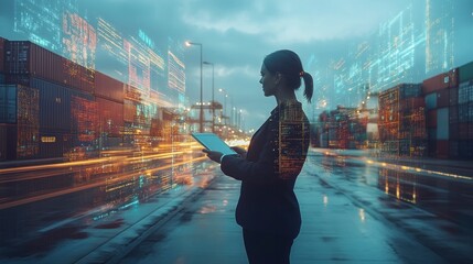 Multiple Exposures of Shipping and Logistics Concepts in a Dynamic Urban Setting with Digital Overlays