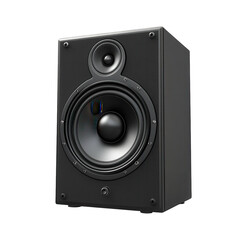 Black Speaker 3D Model on transparent background.