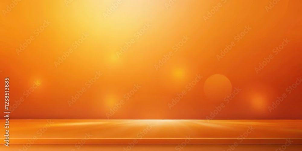 Aufkleber Warm Amber Studio Background with Soft Lighting and Empty Surface for Product Display