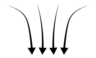 set of black up and down arrows icon in trendy style vector, up and down sign symbol, Upward, downward arrows Arrow mark icons and arrow paint. vector illustration. eps10