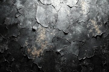 Dark Cracked Metallic Surface Texture Background