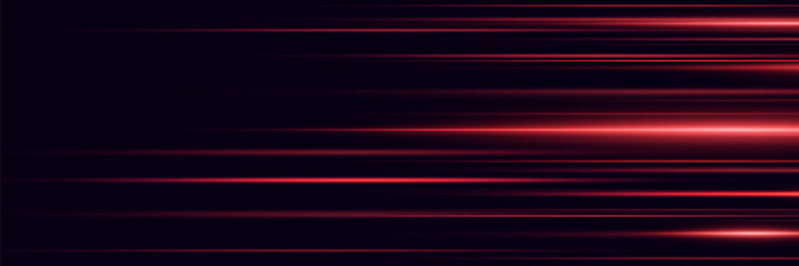 Special effect of horizontal speed lines. Dynamic movement of rays.