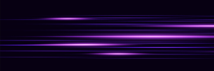 Special effect of horizontal speed lines. Dynamic movement of rays.