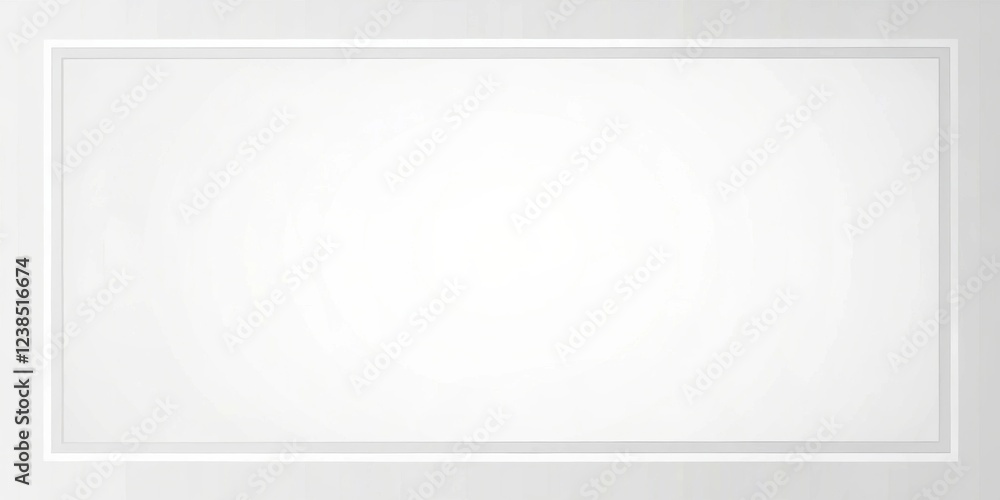 Leinwandbilder simple white background with subtle inner and outer frame for clean design projects