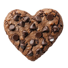 heart shaped cookies chocolates  isolated on transparent background