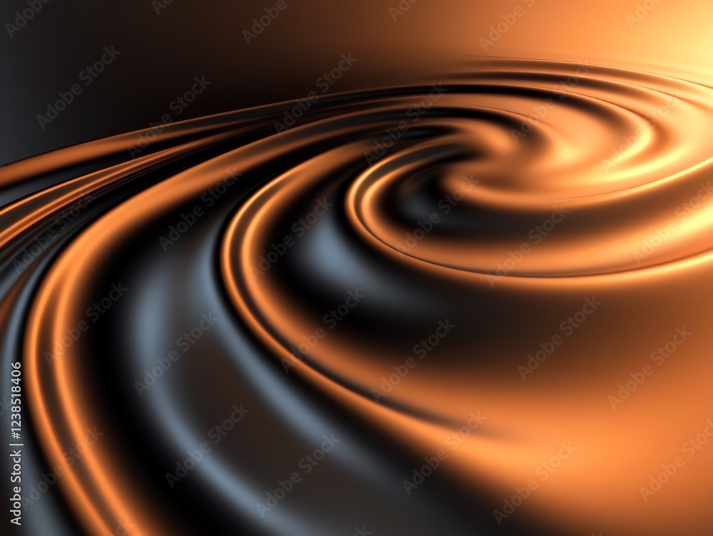 Poster colorful swirling patterns of black and orange create a mesmerizing visual effect in a digital desig