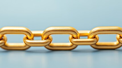 Fototapeta premium Golden Chain Links with Different Textures Symbolizing a Strong and Unique Partnership for Creative Projects and Branding Opportunities