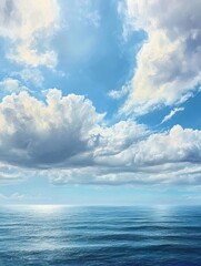 Customer terms written in sky over ocean