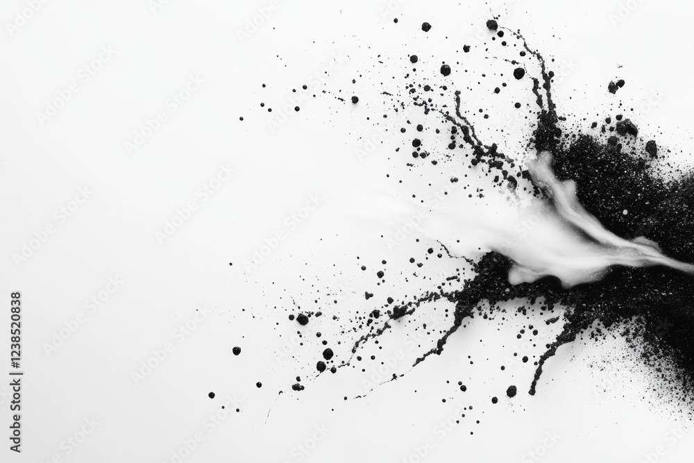 Aufkleber A minimalist design of tiny dots scattered throughout a blank canvas, symbolizing presence and continuity in a simple yet elegant way