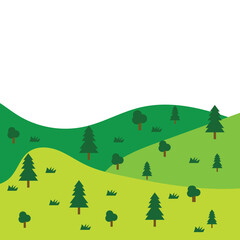 Obraz premium Hill Forest Land Vector