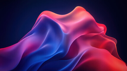 Fototapeta premium A sophisticated abstract background showcasing elegant, flowing curves with a luminous blue glow, delicately blending into a dark