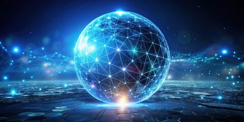 Global Network Sphere A Futuristic Digital Connection Concept