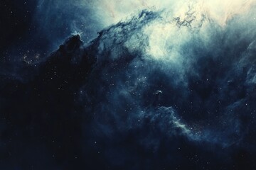 Fototapeta premium A breathtaking view of a nebula, cosmic dust and stars illuminating the vast expanse of space.