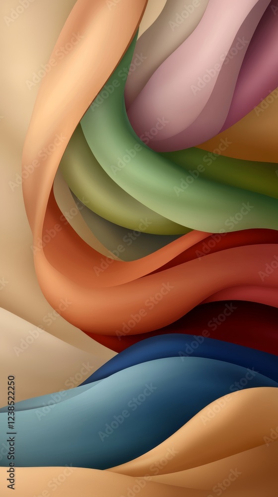 Poster creative abstract background showcasing flowing colors and shapes suitable for designers in a chaoti