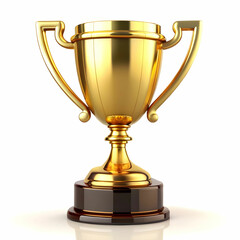 Fototapeta premium gold trophy on white background