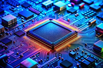 Circuit Board Technology Background with Copy Space