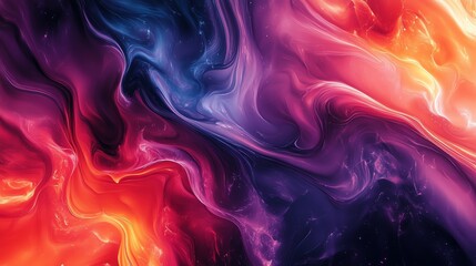 Obraz premium Colorful Abstract Swirls Create a Vibrant Fluid Design With Deep Hues and Contrasting Shades in a Captivating Composition