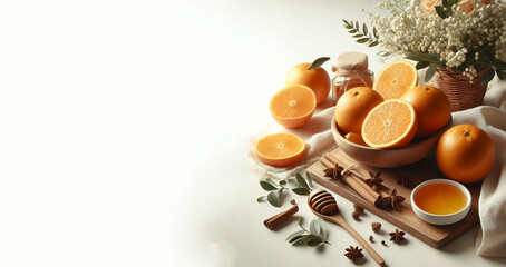 Orange Citrus Fruit Juice Vegetables Food Isolated White Background, generative ai