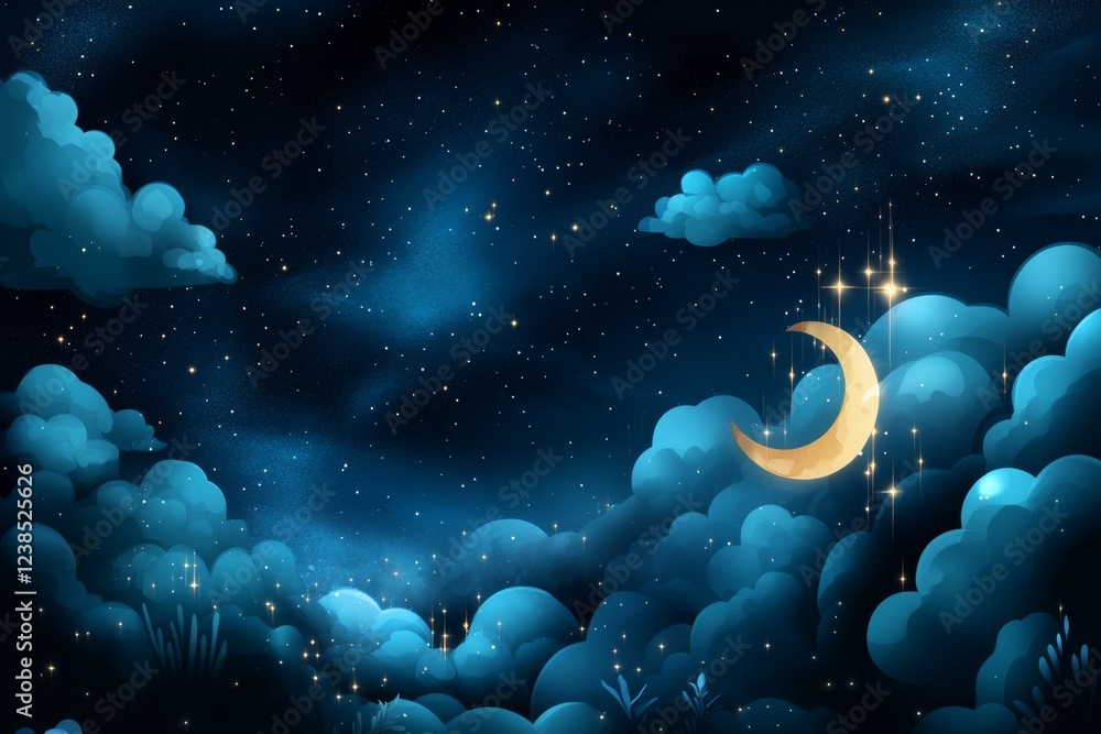 Aufkleber A pixel art representation of stars twinkling throughout a vast night sky, with tiny animated sparkles adding depth to the retro aesthetic