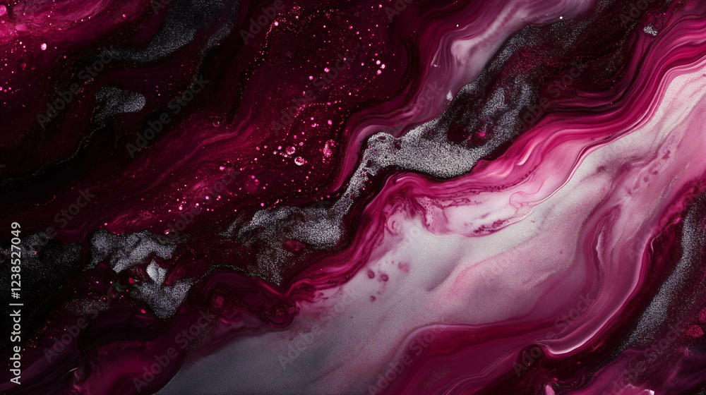 Aufkleber dramatic swirling liquid background with rich red and black tones creating a captivating visual expe