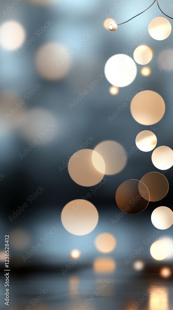 Poster digital background featuring a chaos of blurred lights in various sizes, creating a vibrant atmosphe
