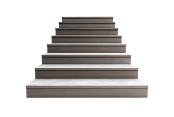 Stairs 3D model isolated transparent PNG