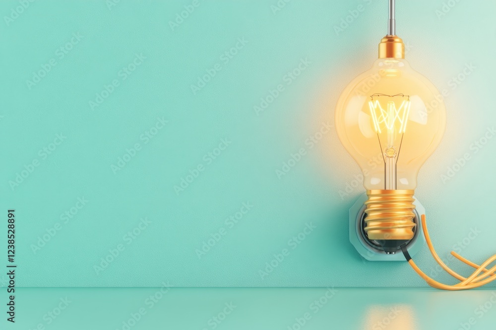 Aufkleber A simple cartoon of a power cord being unplugged from a socket, with a light bulb dimming above it, against a plain white canvas