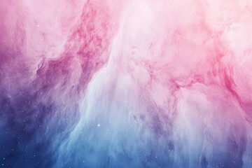 Fototapeta premium A breathtaking cosmic nebula, swirling pink and blue hues, speckled with distant stars.
